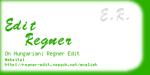 edit regner business card